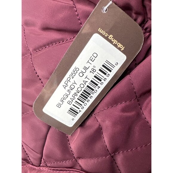 Fab Dog Burgundy Quilted Barn Coat Lined Jacket Size 18 for Dogs Winter - Picture 3 of 6